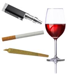 tobacco, alcohol, cannabis